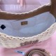 Miu Miu Wander woven raffia-effect yarn hobo bag with leather details