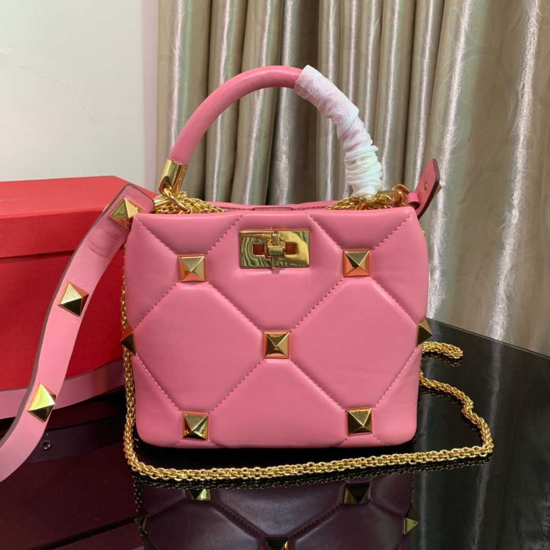 Valentino Small Roman Stud The Handle Bag In Nappa for Woman 