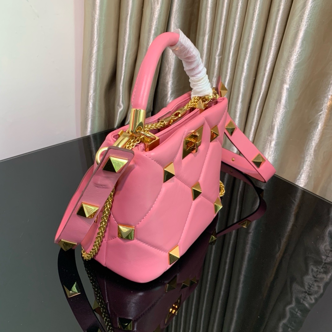 Valentino Small Roman Stud The Handle Bag In Nappa for Woman 