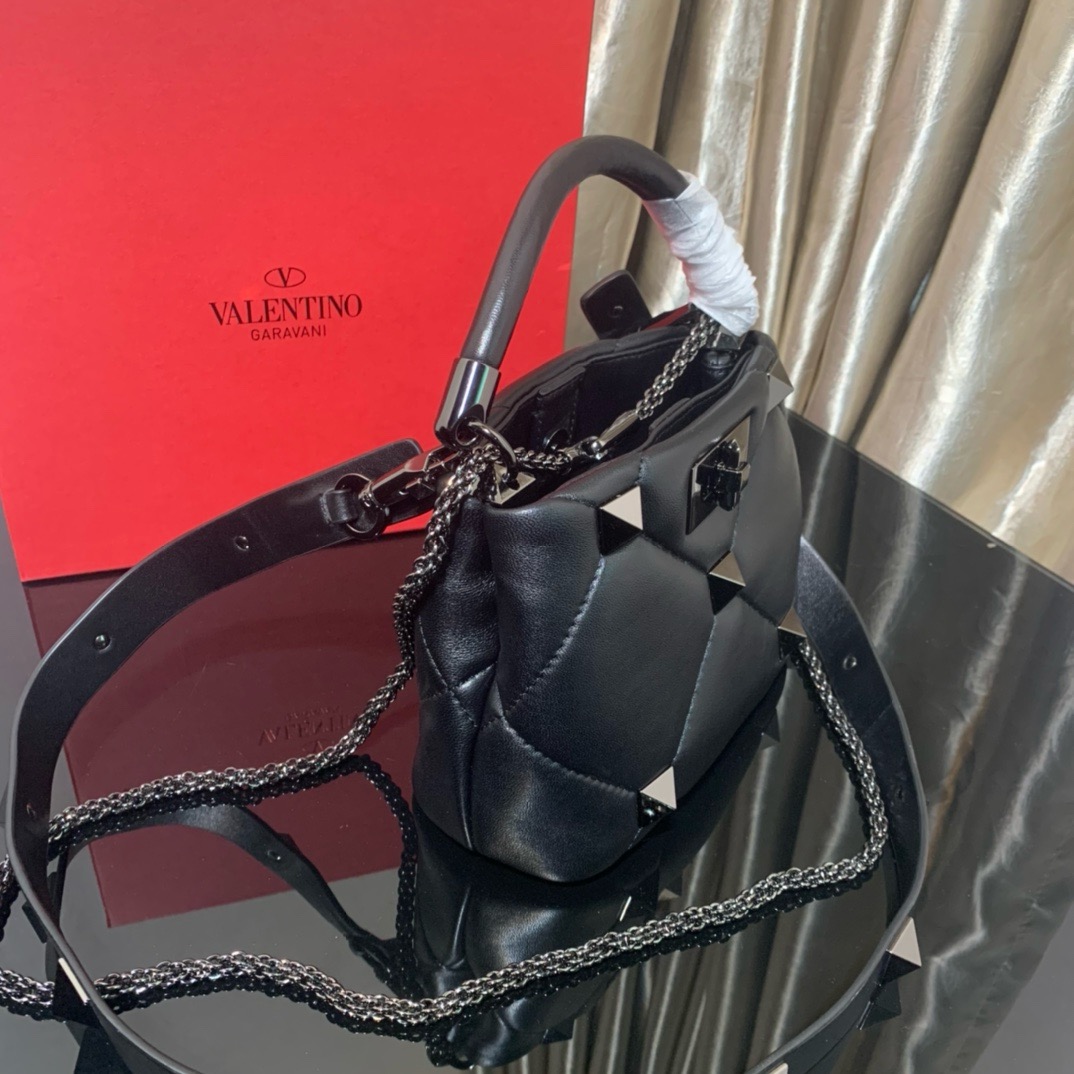 Valentino Small Roman Stud The Handle Bag In Nappa for Woman 
