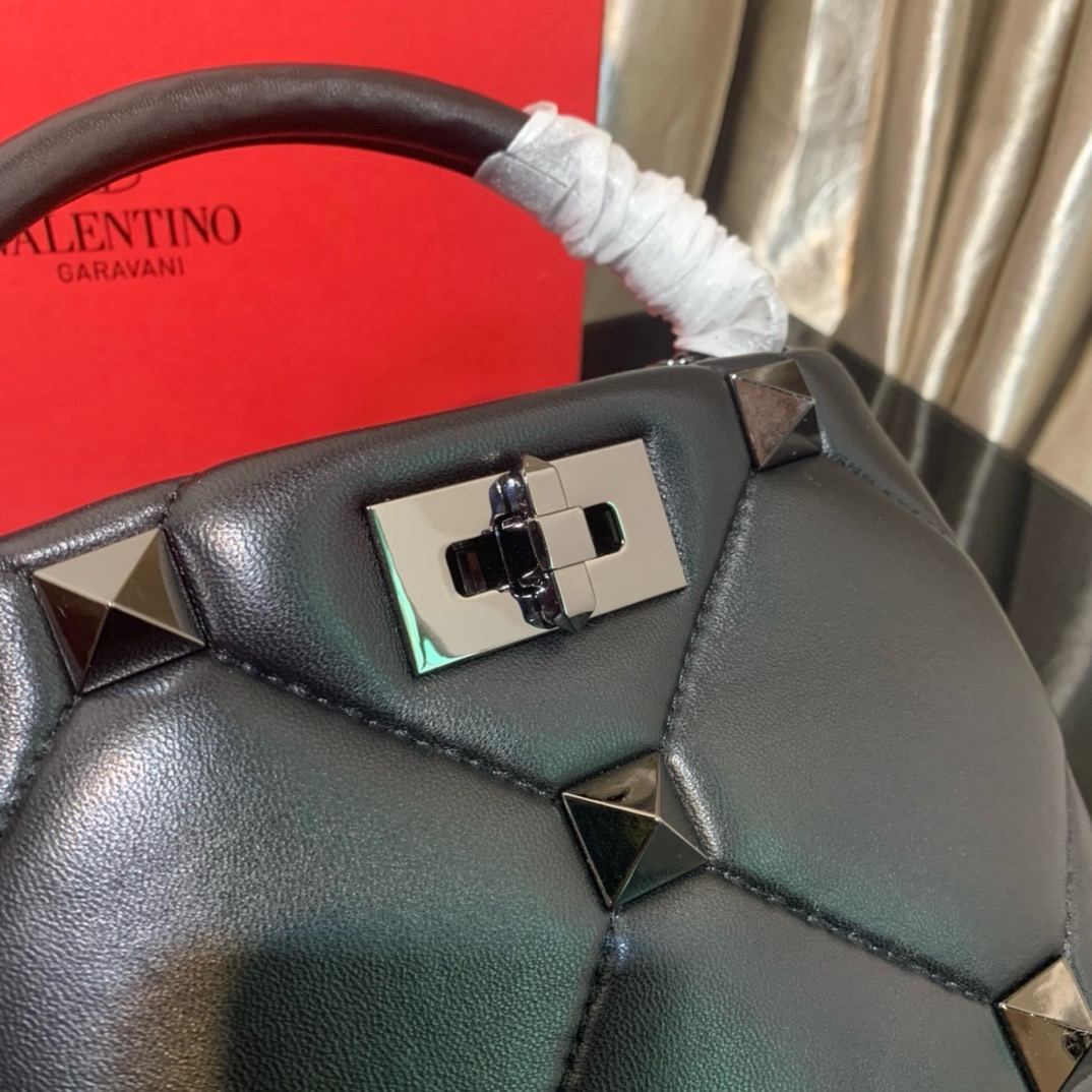 Valentino Small Roman Stud The Handle Bag In Nappa for Woman 