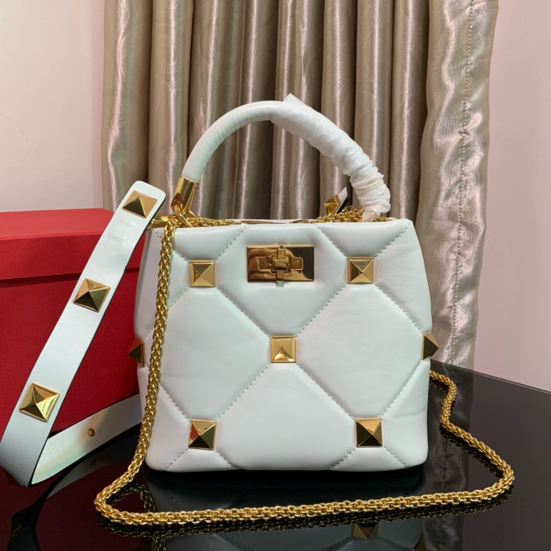 Valentino Small Roman Stud The Handle Bag In Nappa for Woman 
