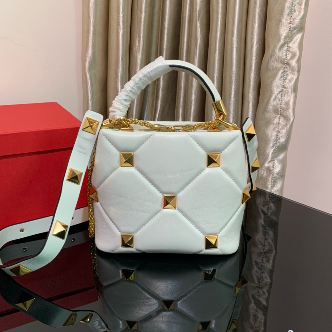 Valentino Small Roman Stud The Handle Bag In Nappa for Woman 