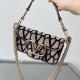  VALENTINO GARAVANI LOCÒ SMALL SHOULDER BAG WITH JEWEL LOGO