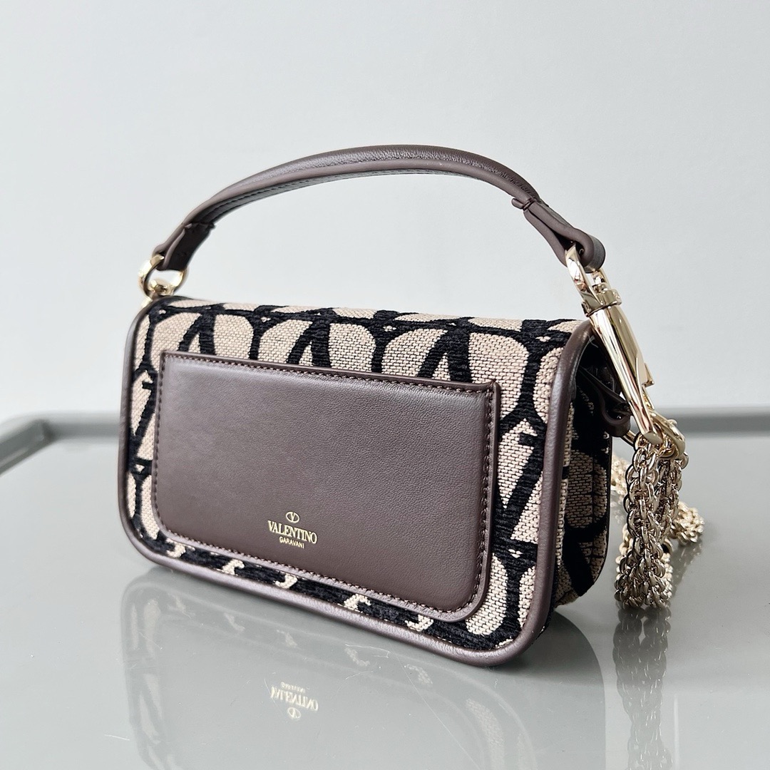  VALENTINO GARAVANI LOCÒ SMALL SHOULDER BAG WITH JEWEL LOGO