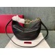 VALENTINO SMALL VLOGO MOON HOBO BAG IN GRAINY CALFSKIN WITH CHAIN ( 2 colors)