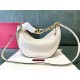  VALENTINO SMALL VLOGO MOON HOBO BAG IN GRAINY CALFSKIN WITH CHAIN ( 2 colors)