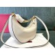  VALENTINO SMALL VLOGO MOON HOBO BAG IN GRAINY CALFSKIN WITH CHAIN ( 2 colors)