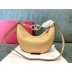  VALENTINO GARAVANI SMALL VLOGO MOON HOBO BAG IN GRAINY CALFSKIN WITH CHAIN