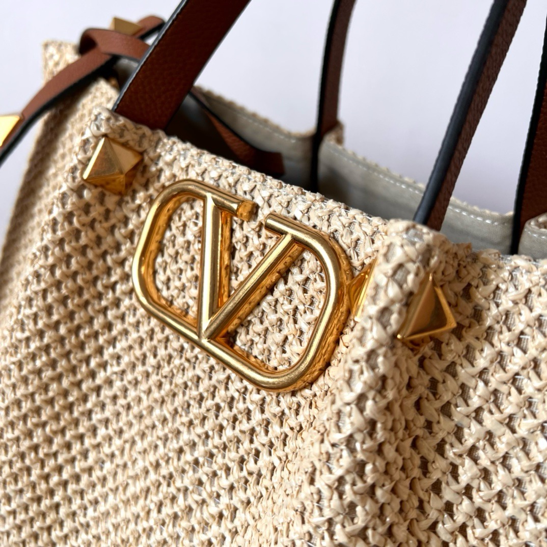  VALENTINO GARAVANI MEDIUM STRAW SUMMER TOTE