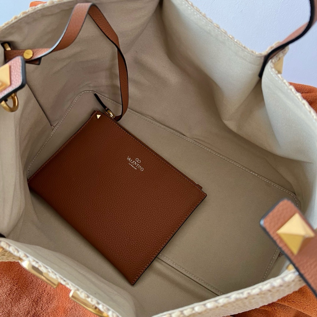  VALENTINO GARAVANI MEDIUM STRAW SUMMER TOTE