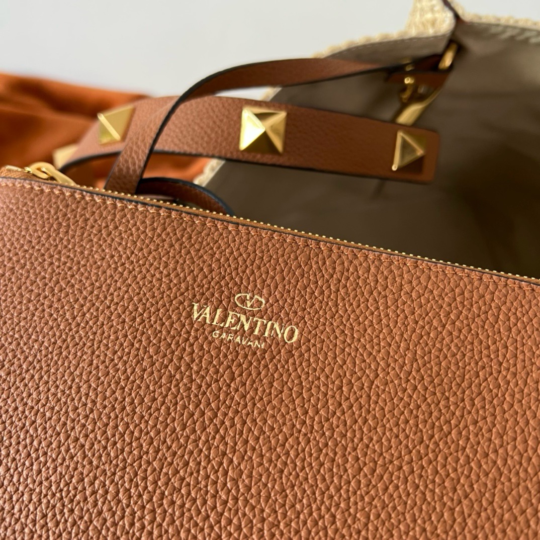  VALENTINO GARAVANI MEDIUM STRAW SUMMER TOTE