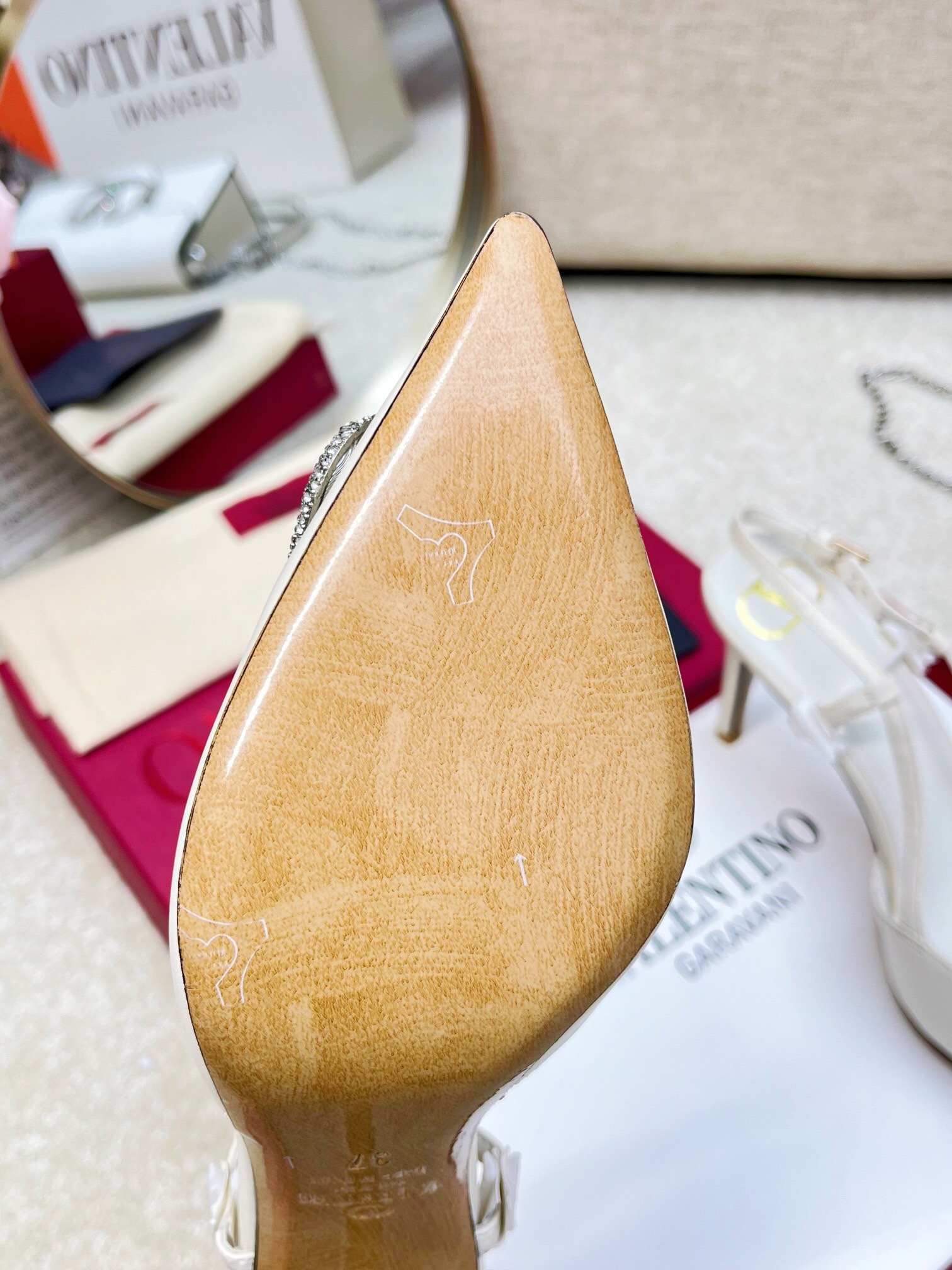 Valentino VLOGO SIGNATURE SLINGBACK PUMP IN CALFSKIN LEATHER 80MM
