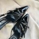 Miu Miu pump  shoes Patent leather slingbacks with buckles ( heel 10.5cm ) 