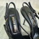 Miu Miu pump  shoes Patent leather slingbacks with buckles ( heel 10.5cm ) 