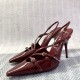 Miu Miu pump  shoes Patent leather slingbacks with buckles ( heel 10.5cm ) 