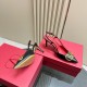 Valentino VLOGO SIGNATURE SLINGBACK PUMP IN CALFSKIN LEATHER 80MM