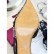 Valentino Vlogo Signature Slingback Black Calfskin With Crystals Caro